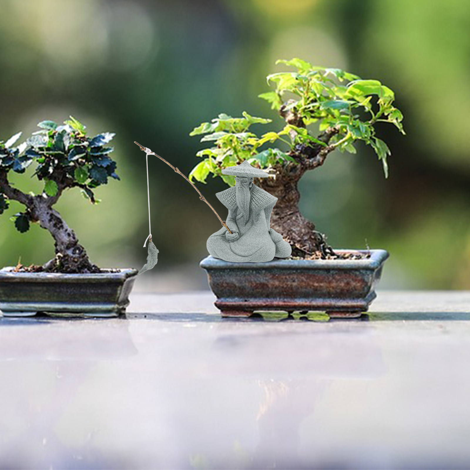 Mini Estátua de Pescador em Re - Bonsai Garden Mini avaliação e preço